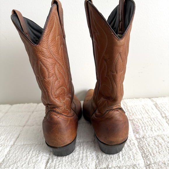 Masterson Mens Western Pull On Work Cowboy Boots Size 10D Leather Rugged - Picture 8 of 13